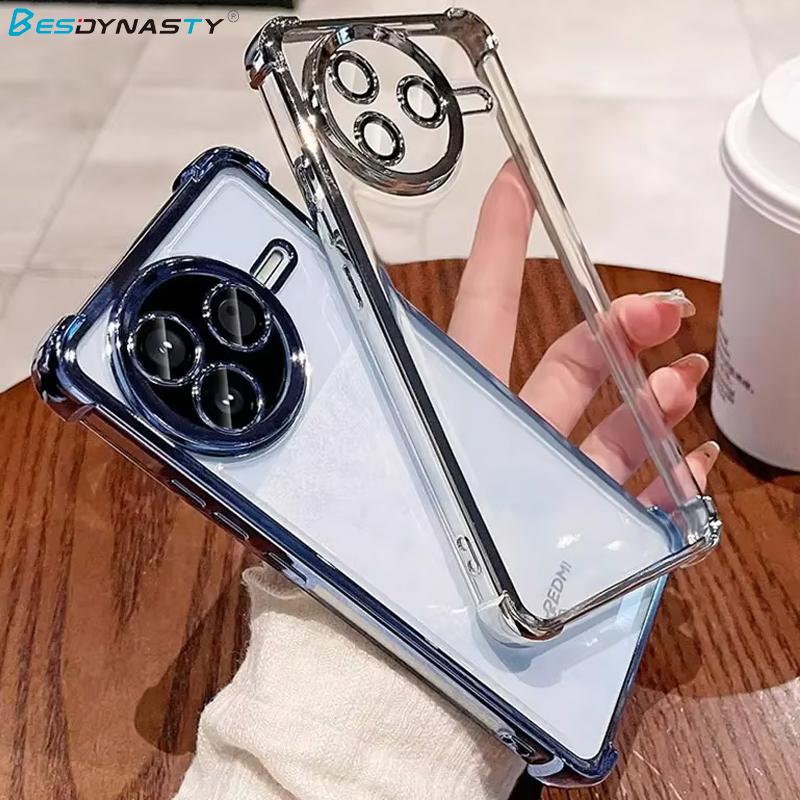 Transparent Clear Armor Case For Xiaomi POCO F7 ULTRA X7 X6 F6 F5 F3 M6 PRO 4G 5G Shockproof Silicone Soft Back Cover