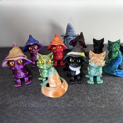 3D Printed Magic Cat Animals Toys Realistic Hairless Figurine Articulated Cat Fidget Toy for Cat Lover Collector Home Decoration