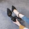 High heels women's 2025 spring and summer new thin heels fairy style women's shoes versatile pointed heel one-button sandals