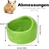 LATRAT 3 Pack Ceramic Hamster Food Bowls, Anti-Tip Small Animal Feeding Dish, Water Bowl for Guinea Pig, Hamster Cage Accessories, Green