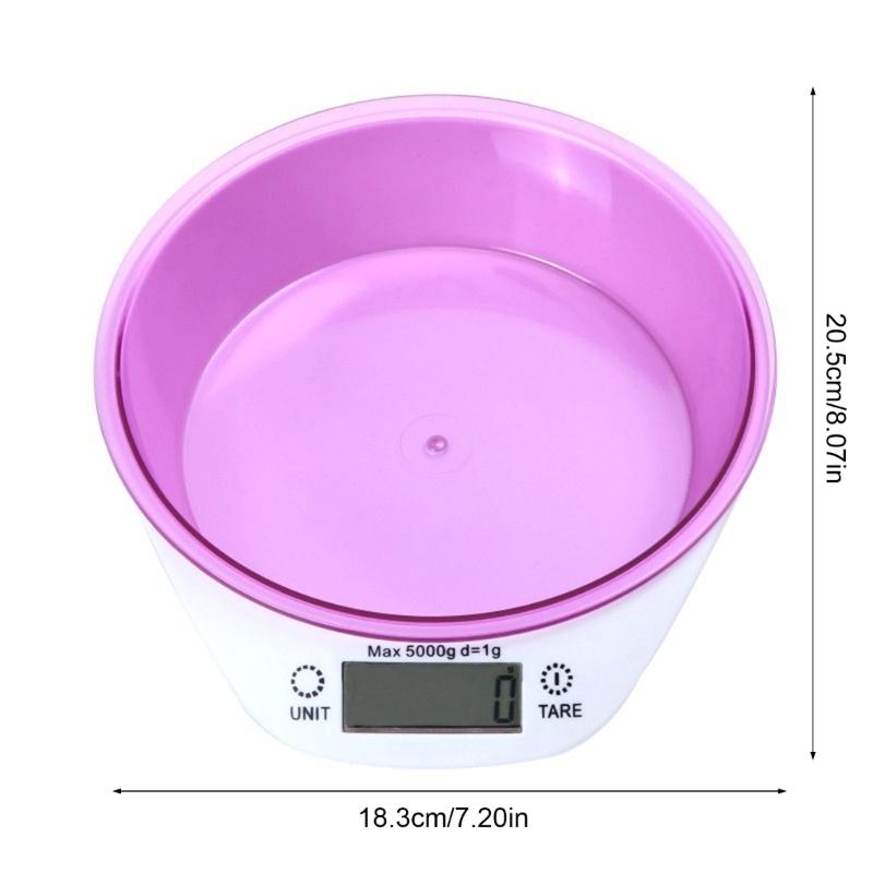 High Precisions Kitchen Baking Scale With Removable Bowl Portable Digital Scale Accurate Weight Measurement Tool