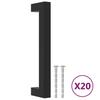 Furniture Handles 20 Pcs Black 128 Mm Stainless Steel