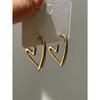 1pair Heart Shaped Hoop Earrings, Elegant Jewelry Gift For Valentine's Day, Daily Wear For Women Valentines,Mom,Mother,Mother's Day,Gift
