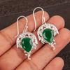 Gift For Her Green Onyx Gemstone 925 Sterling Silver Jewelry Handmade Earrings CE-5-15