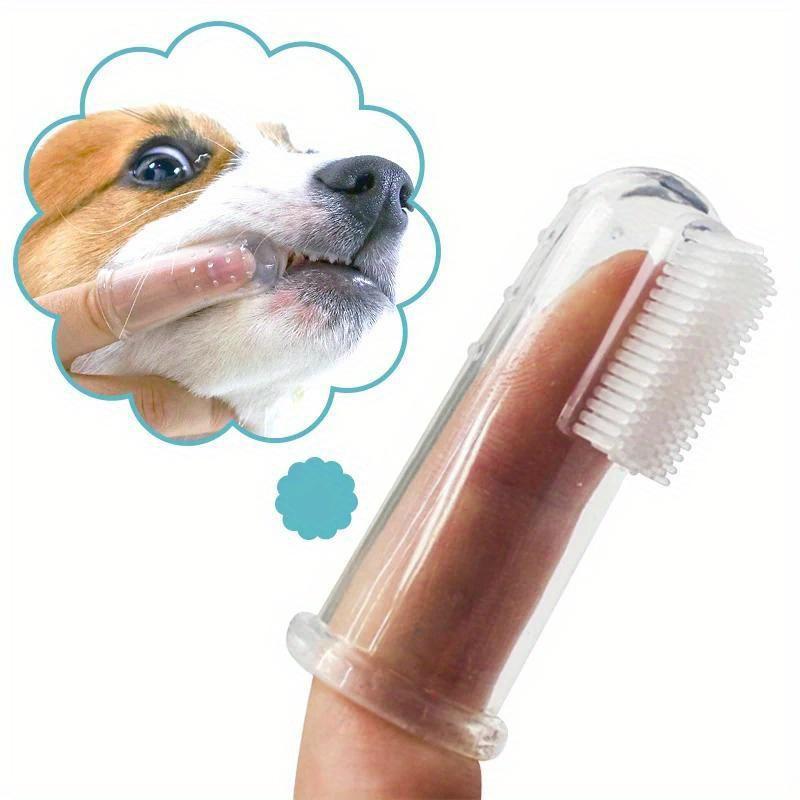 Soft Silicone Pet Finger Toothbrush for Gentle Care of Dogs and Cats, Portable Toothbrush for Dog Use, Care Tool Teeth Cleaner