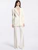 2026 High Street Spring Fashion: Rhinestone Suit Jacket & Trousers Scarf Set for Women
