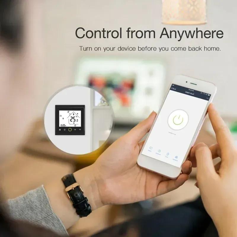 MOES WiFi Water/Electric Floor Heating Thermostat Gas Boiler Temperature Controller Smart Alexa Tuya Google Voice Zigbee Control