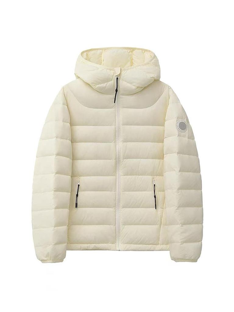 2025 Unisex Schlankmachende Kurze Entendaunenjacke - Leicht, mit Kapuze, für Damen und Studenten, Ideal für Herbst und Winter.