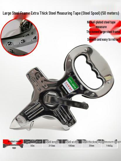 Durable, Waterproof Tape Measure Set: 50m, 30m Soft, 100m Fiber, Double-Sided Construction Ruler.