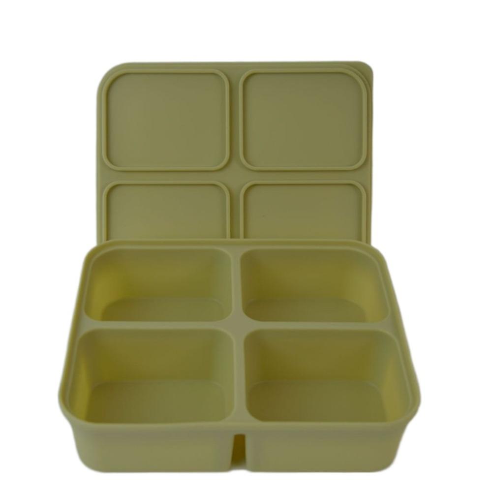 

4/6/12 Grid Ice Cube Mold Silicone Baby Supplementary Food Mould Ice Cube Maker Freezer Light Green 4 Grid