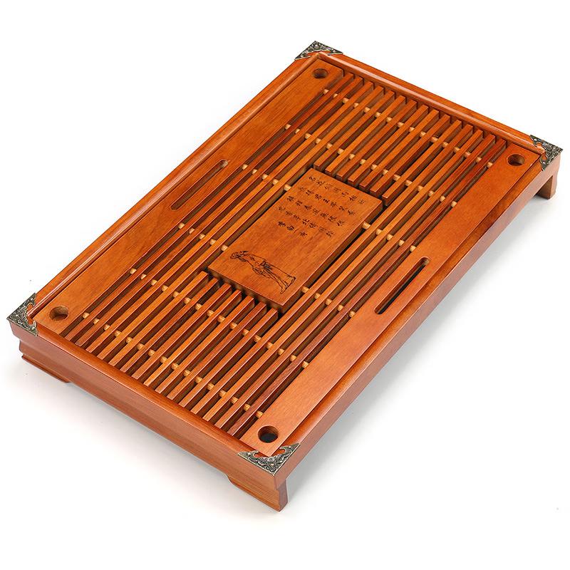 

Shangqi Solid Wood Drawer Tea Tray with Tang Poetry Design