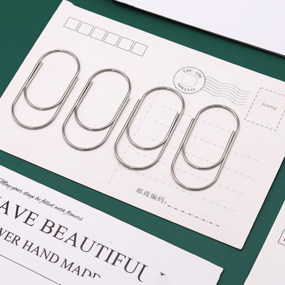 10pcs 50mm Large Wide Paper Clips Durable Kawaii Photo Paper Clip  Office Clip