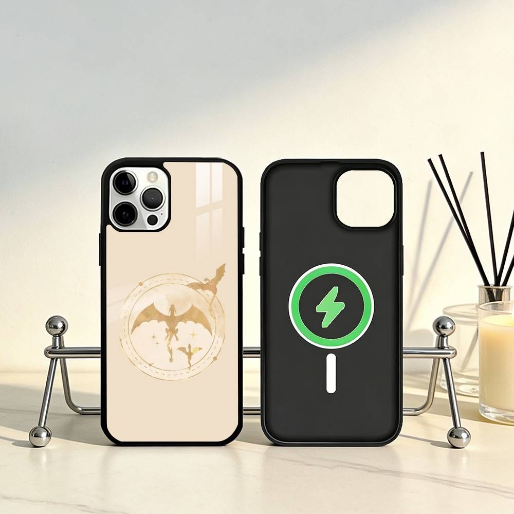 Novel Fourth Wing Phone Case For iPhone17,16,15,14,13,12,11 Plus,Pro Max Magnetic For Magsafe Wireless Charging