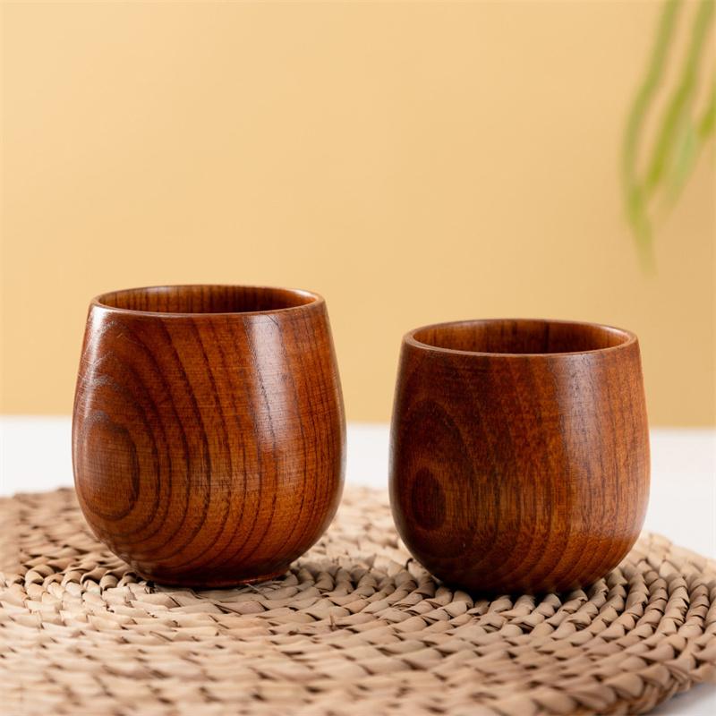 65/180/200ml Ceașcă cu Burtă Mare Creativă Lemn de Curmal Sculptat Manual Anti Opărire Cești de Ceai Cană Simplă de Cafea Veselă de Băut Casnică