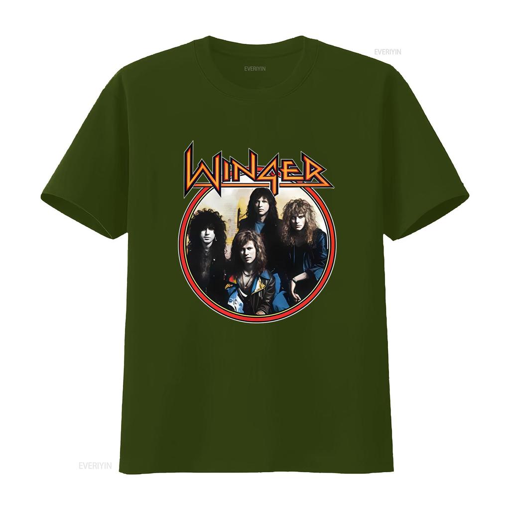 Winger Band Konzert Rock Musik Druck T-Shirt Baumwolle Alle Größen vintage Gewaschen Herren Grafik Atmungsaktiv Oberteil Für Den Alltag