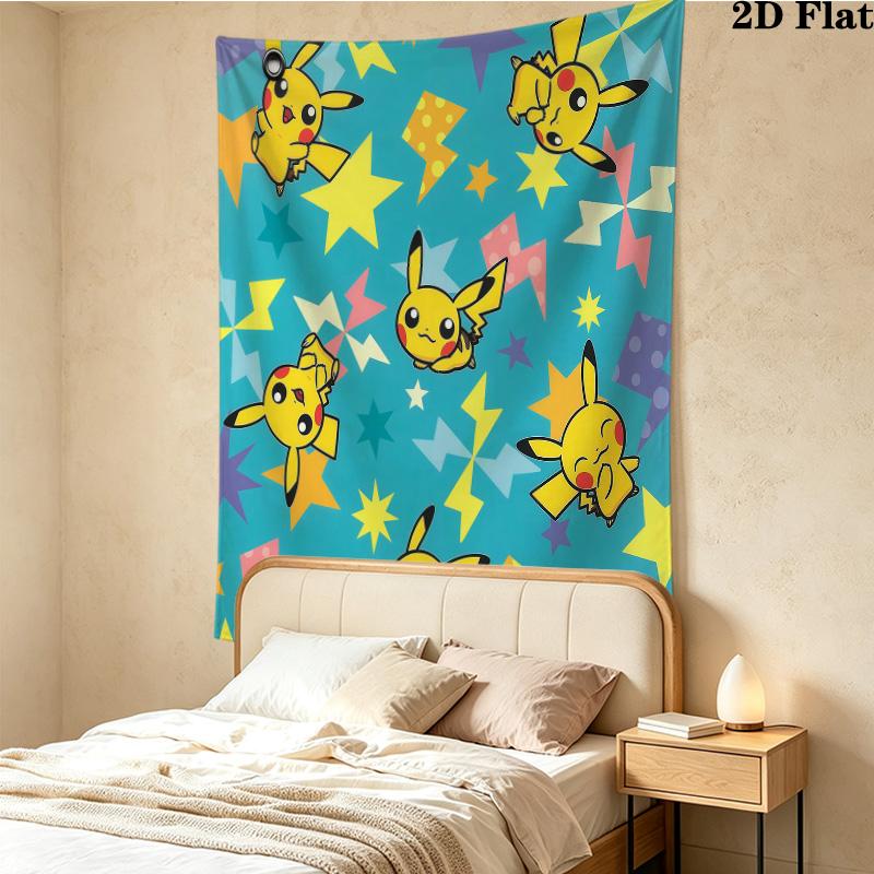 Pikachu Printed Tapestry – Wall Hanging for Bedrooms, Dorms, and Home Decor