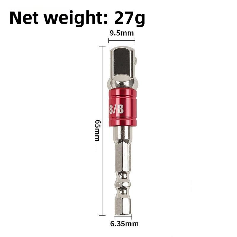 

Adapte Natural Hexagonal Handle Extension Rod for 1/2 Screwdriver 3/8 Square Head 1/4 Socket Power Tool Accessories