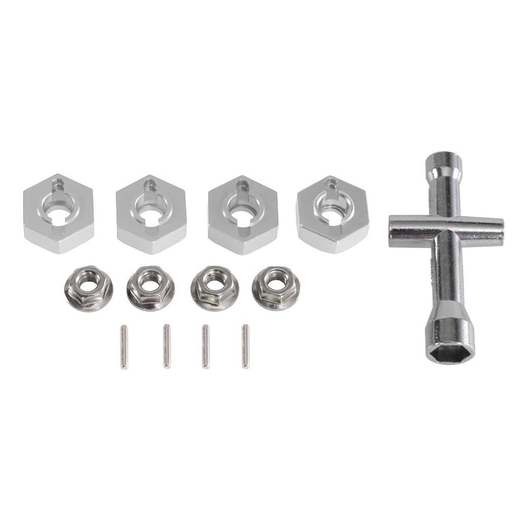 Mangniu MN128 G500 RC Car Metal Upgrade Coupler with Hex Nut and Sleeve