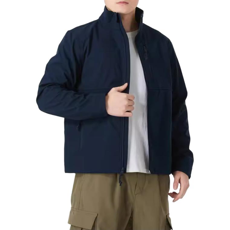 Timberland Stand Collar Casual Windbreaker Fashion Sports Jacket Men Jacket Blue A6AU4-433