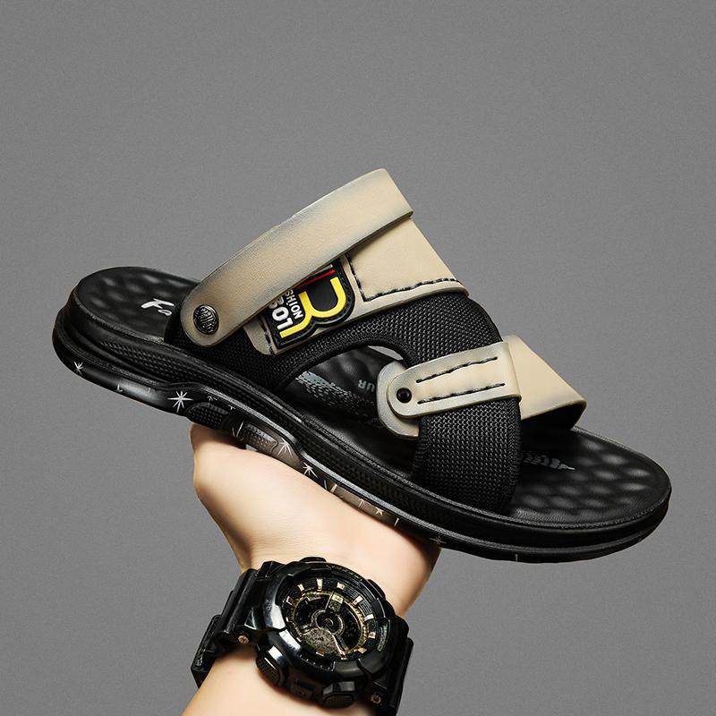 Adult Leather Men's Sandal Summer Shoes for Men Outdoor Sandals Trend 2024 Original Brands Shoes Comfortable Man Sandal Trending