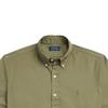 Polo Ralph Lauren SS22 Solid Color Polo Collar Single-Breasted Short Sleeve Shirt Men Shirts Military-Green MNPOWOV1N820492-300