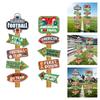 Sport Themed Directional Sign For Football Parties Durable Recyclable Paper Football Party Accessories Direction Boards