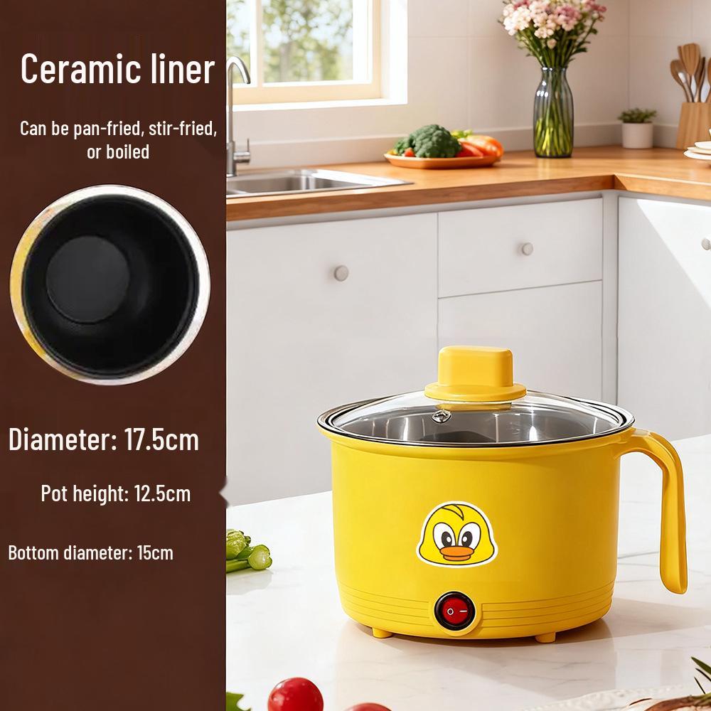 Non-stick Multifunctional Electric Cooker: Instant Noodle Pot with Large Capacity for Dormitory Use