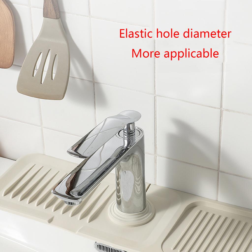 Silicone Faucets Water Catchers Mat Faucets Mat for Kitchen Sink Protectors Anti-splash Countertop Sink Draining Pad