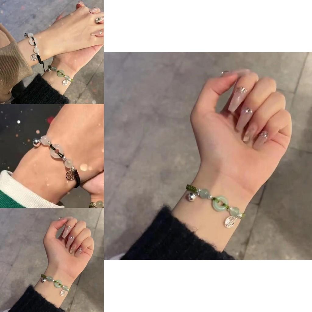Adjustable Trendy Black String Bracelet For Couples Geometric Ethnic 2024 Design