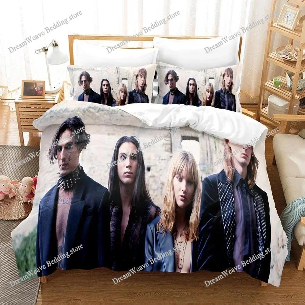 3D Printed Maneskin Bedding Set Pillowcase Duvet Cover Double Twin Full Queen King Adult Boys Bedclothes Quilt Cover Luxury Gift