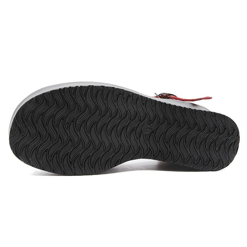 Fashion GKTINOO Retro Sandals 2025 Summer New Buckle Strap Closed Toe Genuine Leather Comfortable Thick Heels Women's Platform Shoes