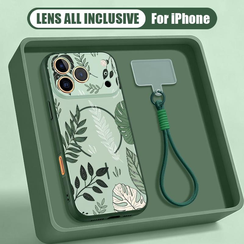 Astronaut Cartoon Pattern Hand Strap Case For iPhone 17 Pro Max iPhone 16 15 14 13 Pro Max Magnetic For Magsafe Hybrid TPU+PC Matte Cover