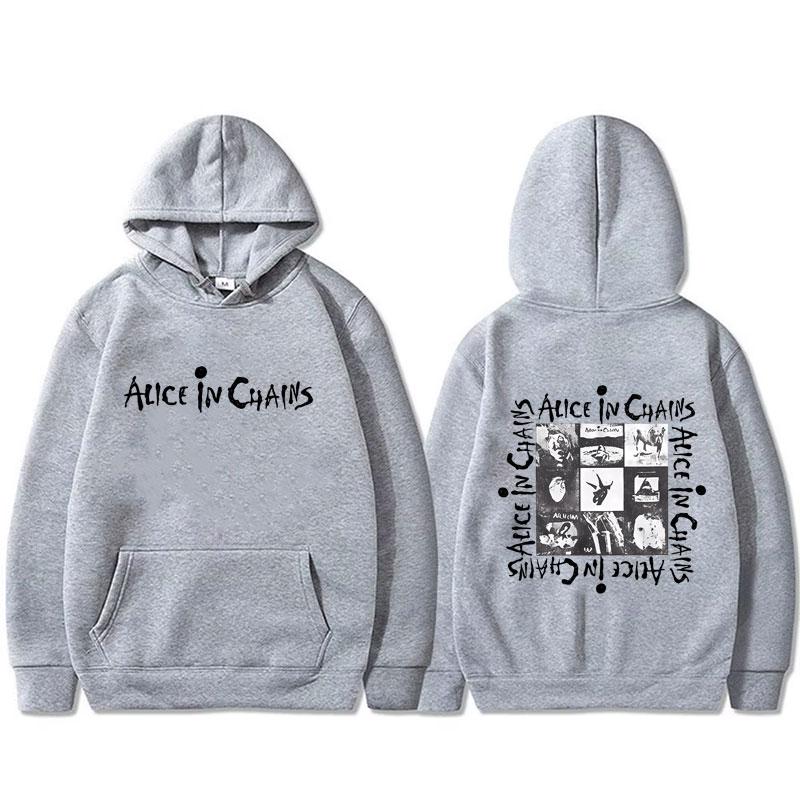 Rock Band Alice in Chains Album Grafik Hoodie Herren Damen Freizeit Beliebt Pullover Hoodies Herrenmode Hip Hop Punk Streetwear