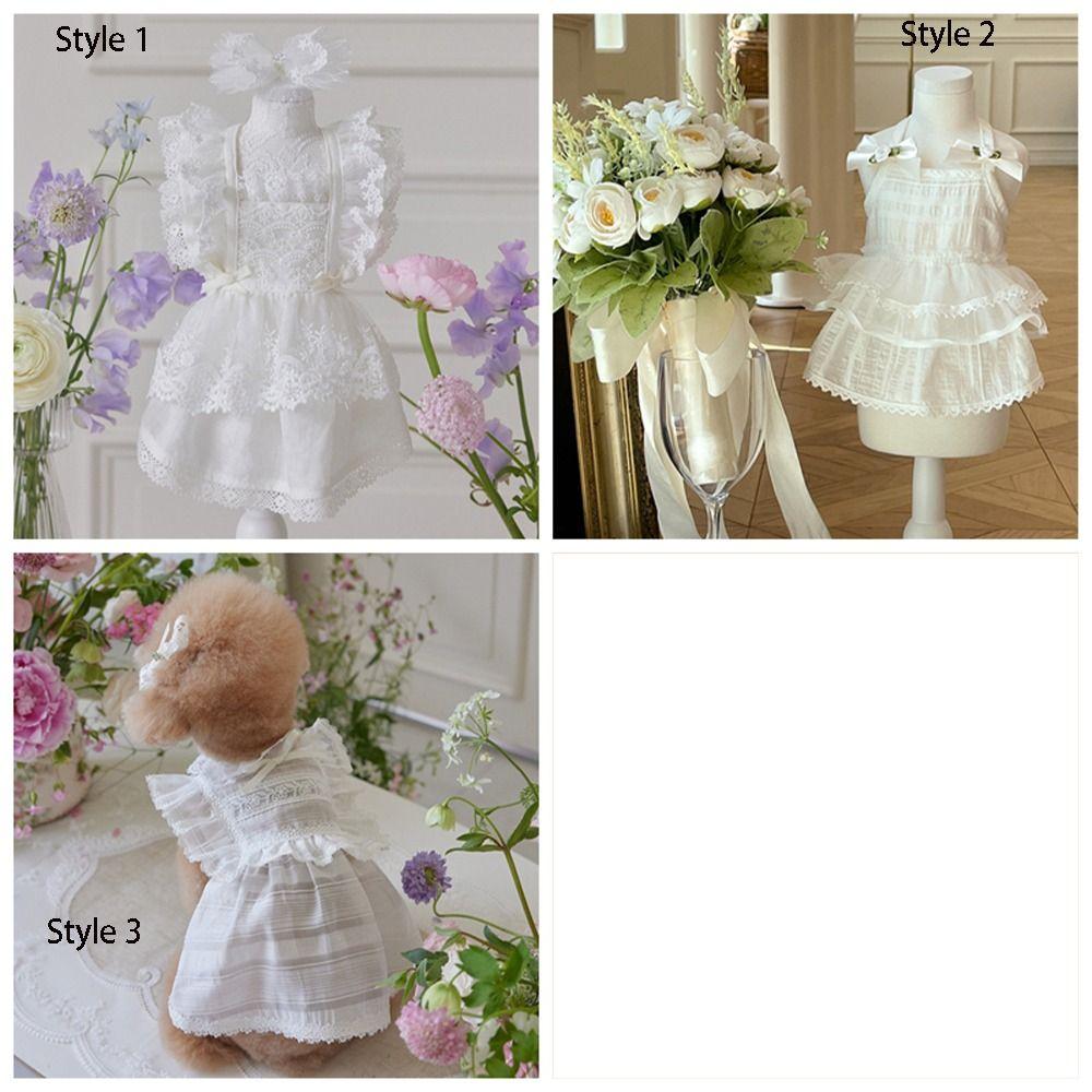 Soft Pet Summer Clothes Lace Cat Flying Sleeve Skirt Pet Supplies Pet Princess Dress  Summer