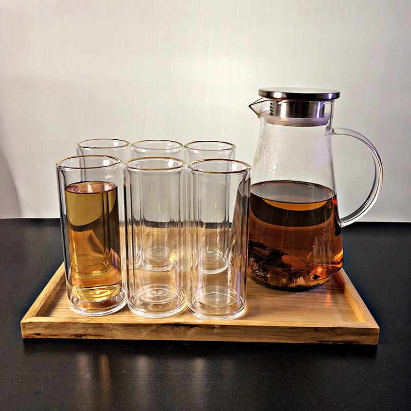Handun Double Wall Insulated Glass Teapot Set