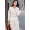 Mokana Women's Elegant Belted Long Trench Coat