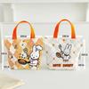 Kawaii Miffy Tote Bag Cute Cartoon Miffy Rabbit Canvas Bag with A Shoulder Strap