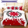 Red Hot Chili Peppers 3pcs Bedding Set Duvet Cover Closure Includes 1 Duvet Cover & 2 Pillowcases for All Seasons Bedroom Home Dorm Decor