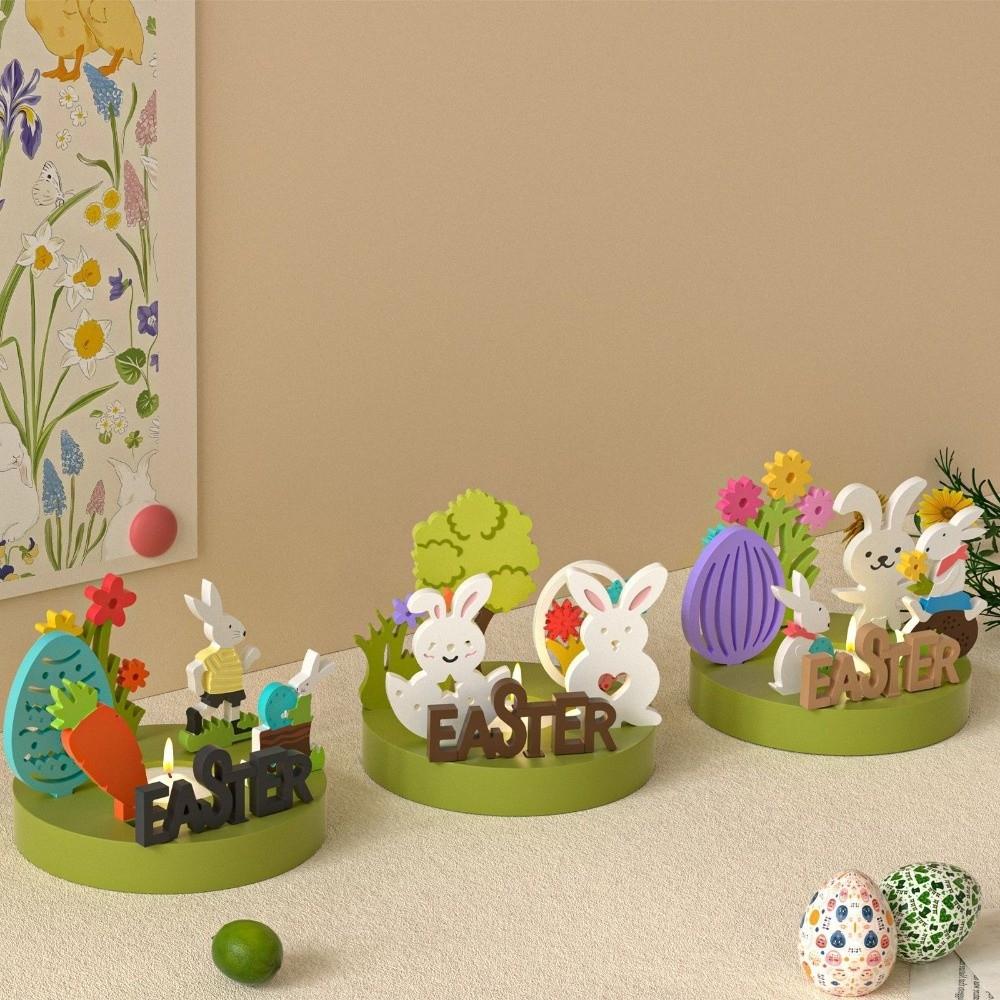 Non-Stick Easter Candle Holder Mold Flexible Gypsum Mold Spring Renewal Mold Heat Resistant Silicone Insert Mold Home Gift