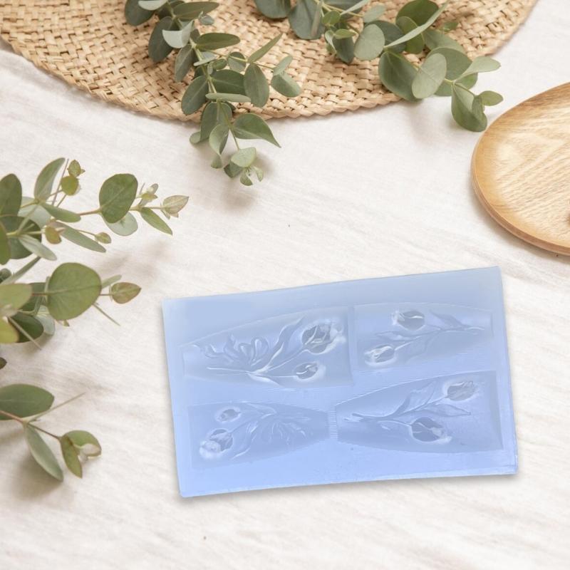 Flower Nail Stamping Set Silicone Molds Nail Art Designing Molds Suitable for Creative Manicure with Flower Pattern