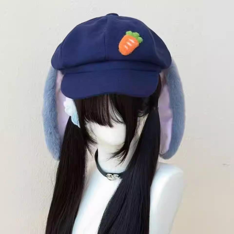 Judy Rabbit Cosplay: Lop-Eared Plush Beret with Octagonal Hat and Versatile, Sweet Personality