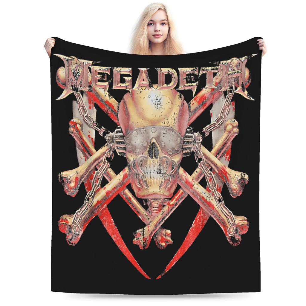 Killing Is My Business Rock Band Blanket Flannel Megadeths Lightweight Throw Blanket for Car Sofa Couch Bedspread