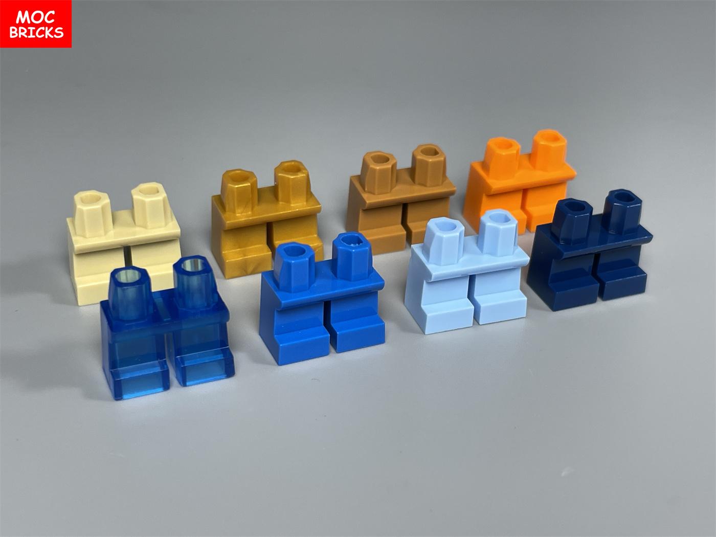 MOC Steine Gelbe Kurze Beine Hose Actionfigur Körperbekleidung Komponente Pädagogische Bausteine Zusammengebaute Partikel Spielzeug Geschenke