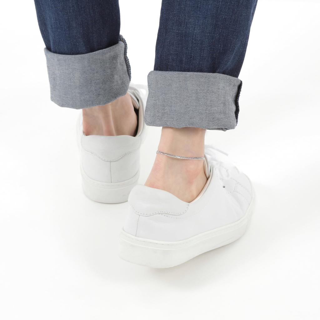 Goods Kihei Anklet Platinum Double 5g 23cm Nakatome Chain Mint Certification Mark Engraved Pt850 Gold [Happy Shop] 6-sided Men's Women's