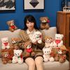 15/25cm Sitzender Cartoon-Bär Plüschtier Stofftier Valentinstag Rose Tier Sagt Liebe Hält Rotes Herz Freundin Geschenk
