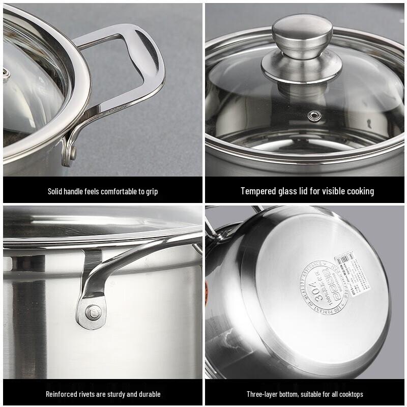 Shangheng 304 Stainless Steel Universal Soup & Cooking Pot