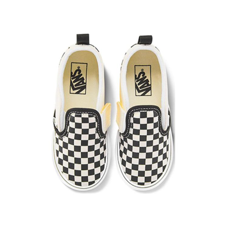 Vans Classic Slip-On V TD Checkerboard - Black White Baby Sneakers VN0A34885GX