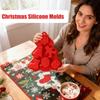 Christmas Silicone Molds Non Stick Christmas Silicone Cake Baking Mold Christmas Candy Molds for Cake Soap Candy Ice Cookie