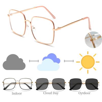 Luxury Photochromism Sunglasses Brand Vintage Sun Glasses Women Men Square Glasses Frame Male Female Sun Outdoor Chameleon UV400