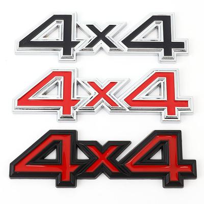 Car Sticker 4X4 Logo Trim Front Hood Grille Emblem Badge Rear Trunk 3D Car Decals